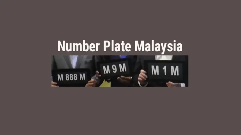Number Plate Malaysia: Identiti di Jalan Raya